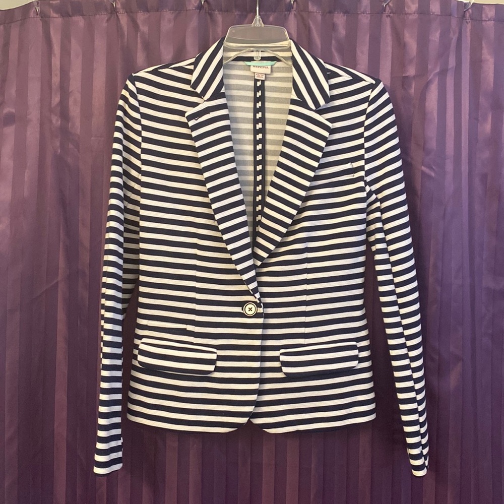 Navy striped blazer